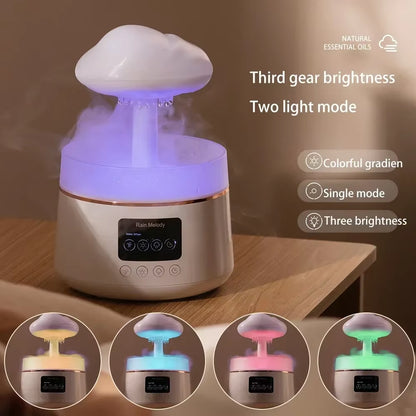 Rain Cloud Humidifier Aromatherapy Essential Oil Diffuser Drops with Night Light Sounds Relaxing for Oils Diffuser for Home